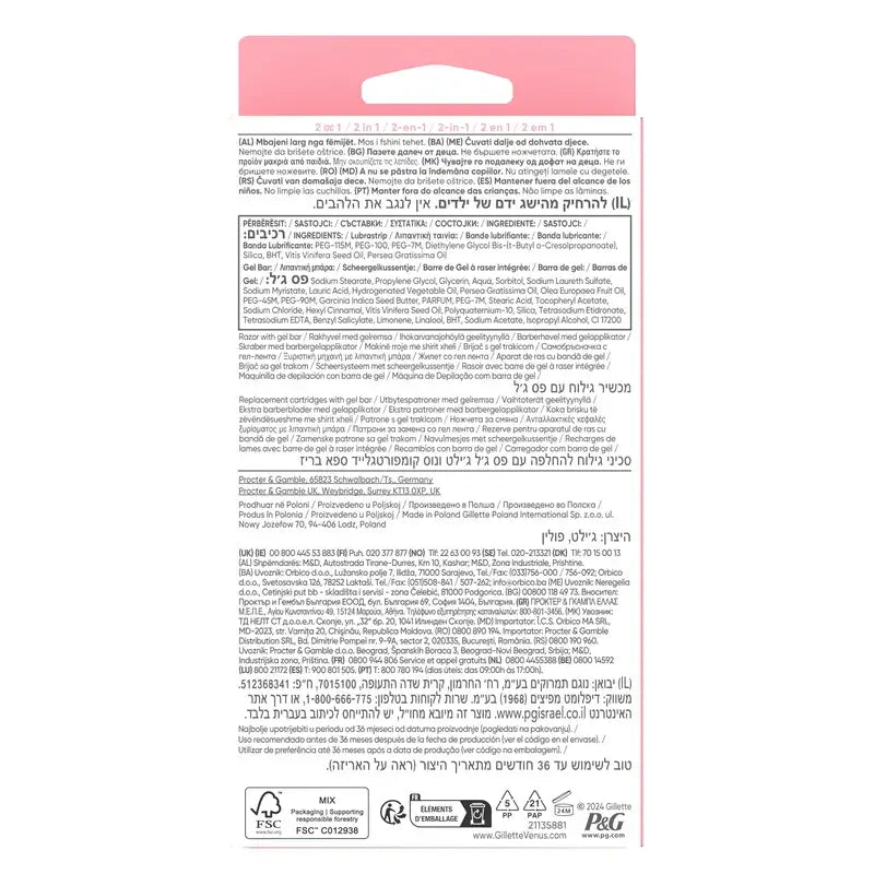 Gillette Venus Comfortglide Spa Breeze Navalha de depilação feminina, 1 cabo + 3 recargas