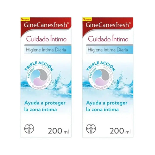 Gine-Canestén Ginecanesfresh Gel de Cuidado Íntimo, 2X200 Ml