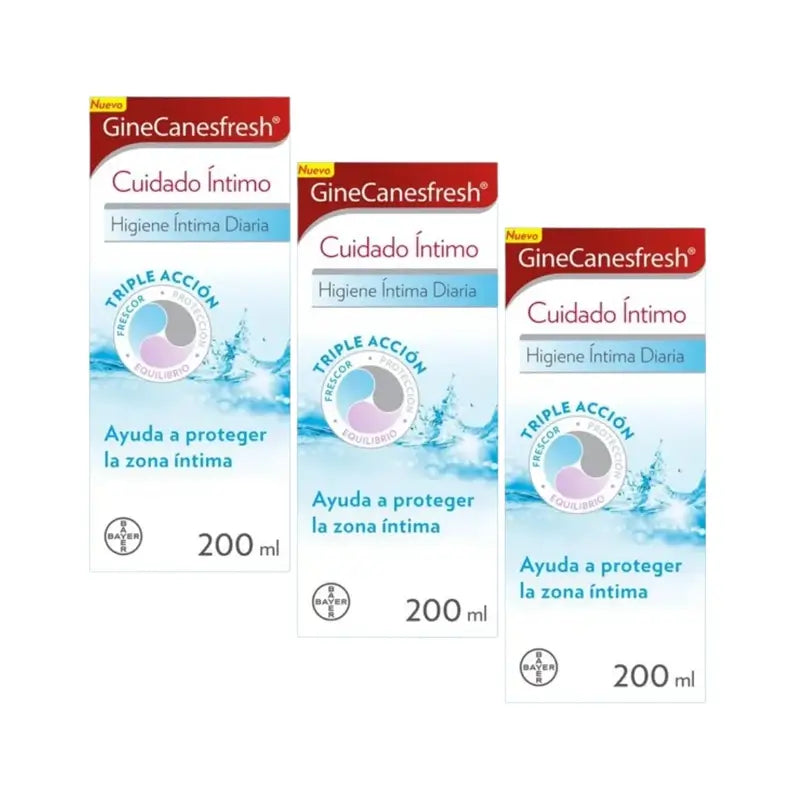 Ginescanes GineCanesfresh Gel de Cuidado Íntimo, 3X200 Ml