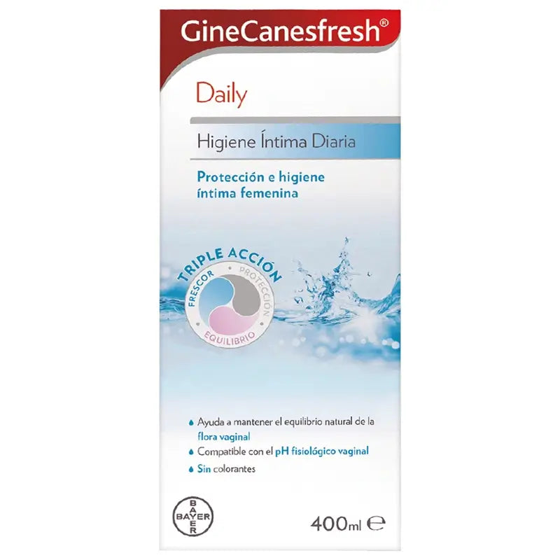 GineCanesfresh Gel de Higiene Íntima Diária, 400 ml
