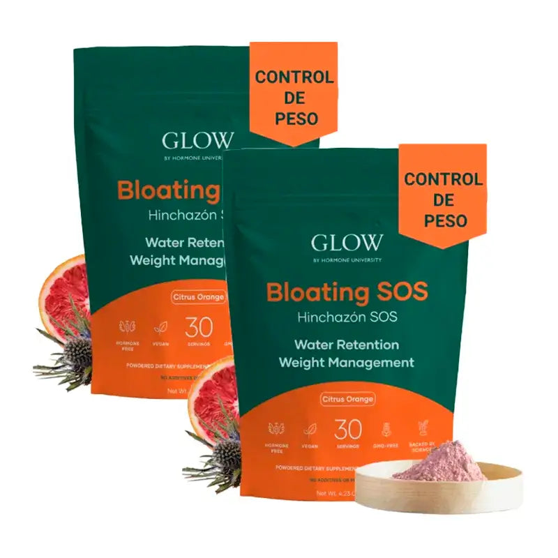 Glow Bloating SOS Inchaço Abdominal, Embalagem 2 x 120 g