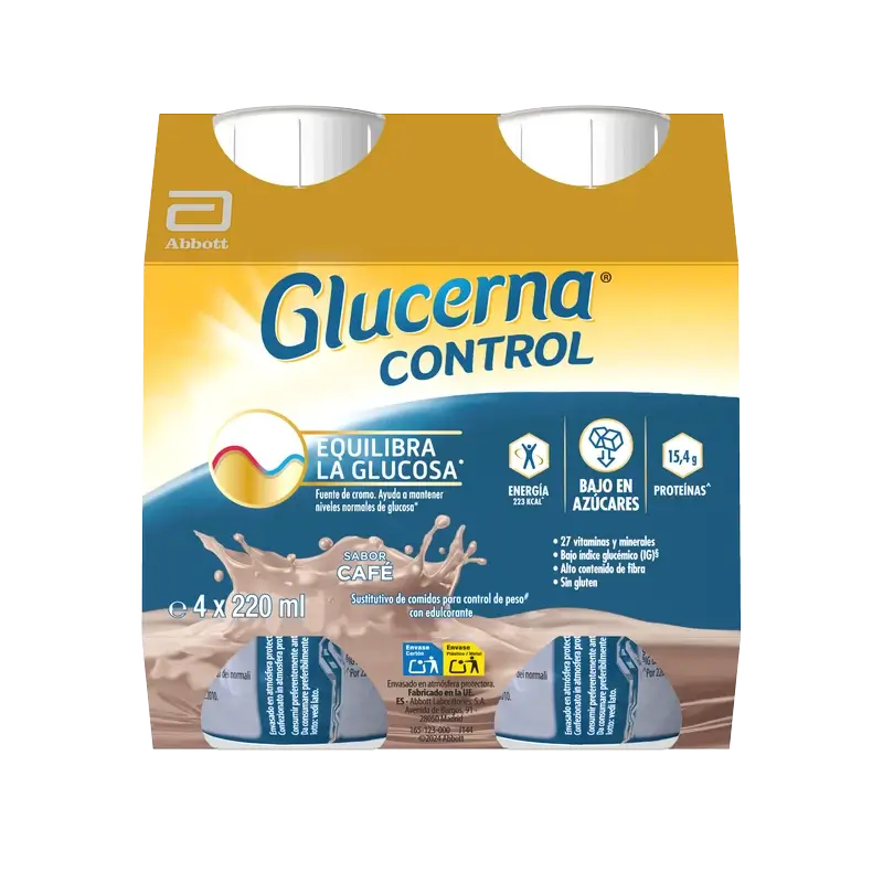 Glucerna Control Sabor a Café, 4 frascos x 220 ml