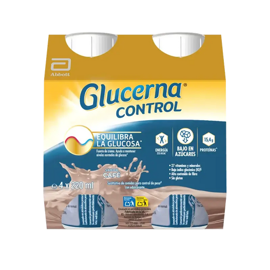 Glucerna Control Sabor a Café, 4 frascos x 220 ml