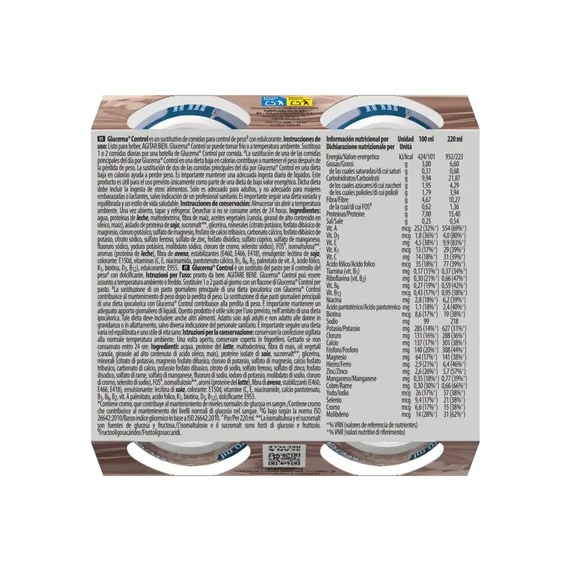 Glucerna Control Sabor a Café, 4 frascos x 220 ml