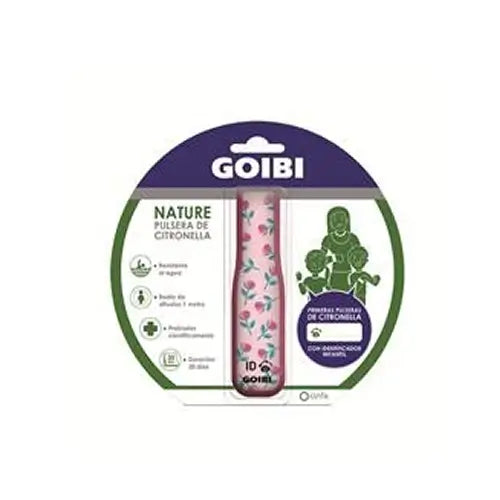 Goibi Citronella Nature Pulseira Cor-de-Rosa com Flor