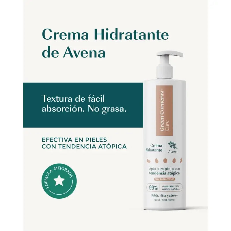 Green Cornerss Creme Hidratante de Aveia, 2 x 280 ml