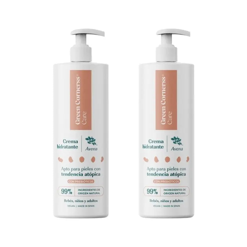 Green Cornerss Creme Hidratante de Aveia, 2 x 280 ml