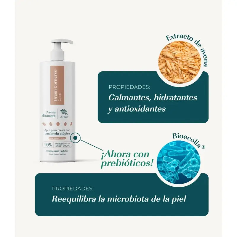 Green Cornerss Creme Hidratante de Aveia, 3 x 280 ml