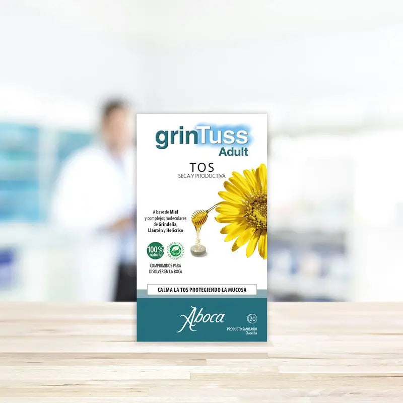 Aboca Grintuss Adultos Tosse Seca e Produtiva, 20 Comprimidos