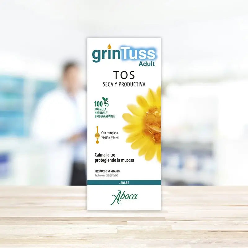 Aboca Grintuss Xarope para a Tosse Seca e Produtiva para Adultos, 180 g