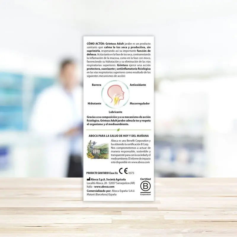 Aboca Grintuss Xarope para a Tosse Seca e Produtiva para Adultos, 180 g
