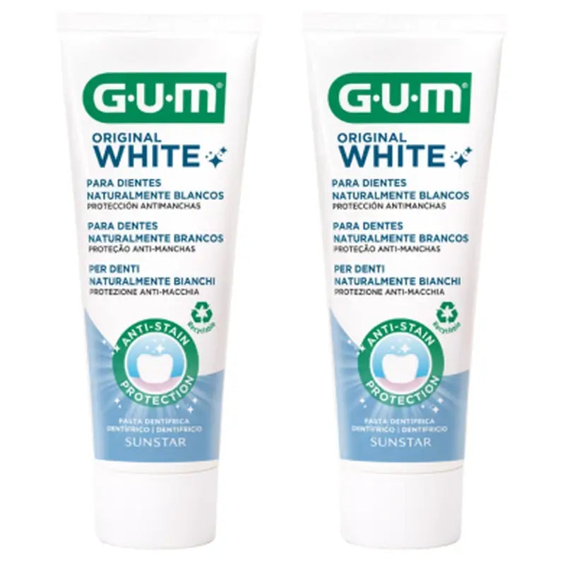 GOMA ORIGINAL CREME DENTAL BRANCO 75 ML 2 TUBOS