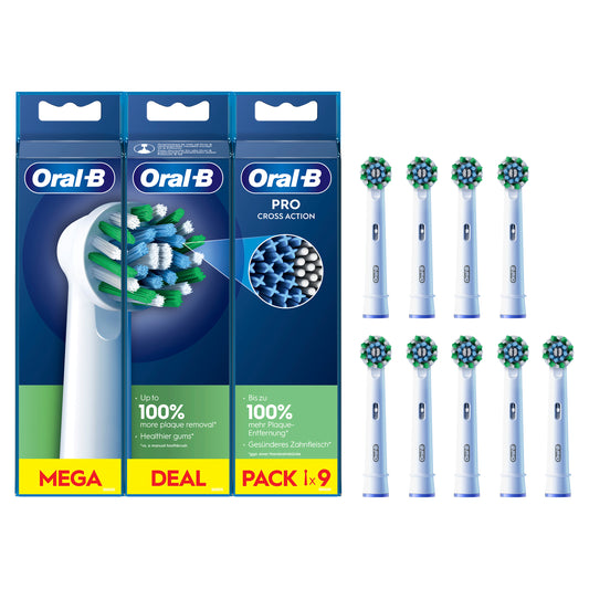 Oral-B Braun Cross Action Refill Pack , 9 peças.