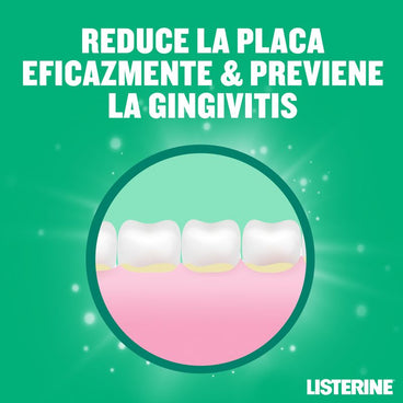 Listerine Mouthwash, Proteção dos Dentes e Gengivas Sabor a Menta Fresca Fortalece os Dentes, Embalagem de 2 X 1000ml.