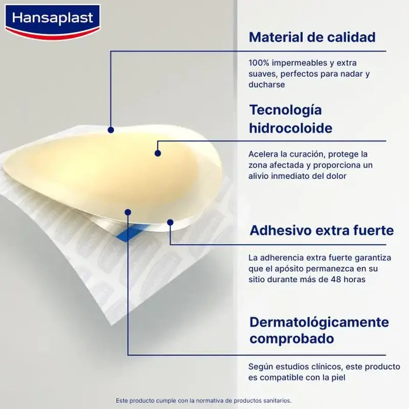Hansaplast Ampolas de hidrocolóide Tamanho grande 5 unidades