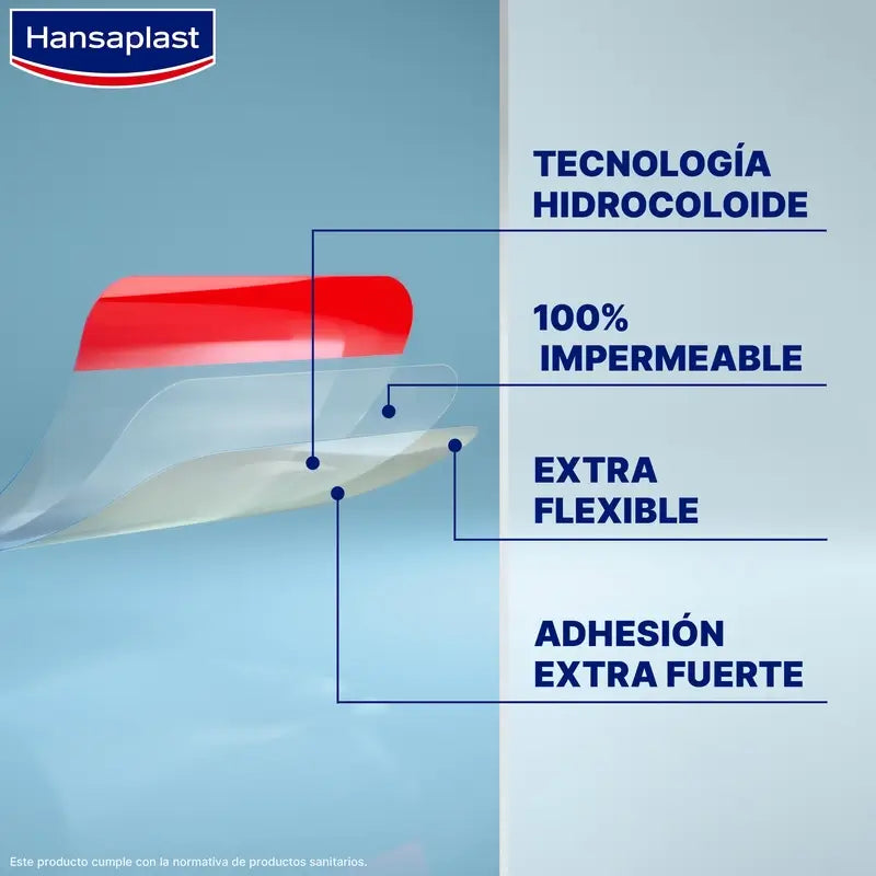 Hansaplast Second Skin Protection Hydrocolloid Dressing Tamanho S , 10 pensos 1,9x6cm