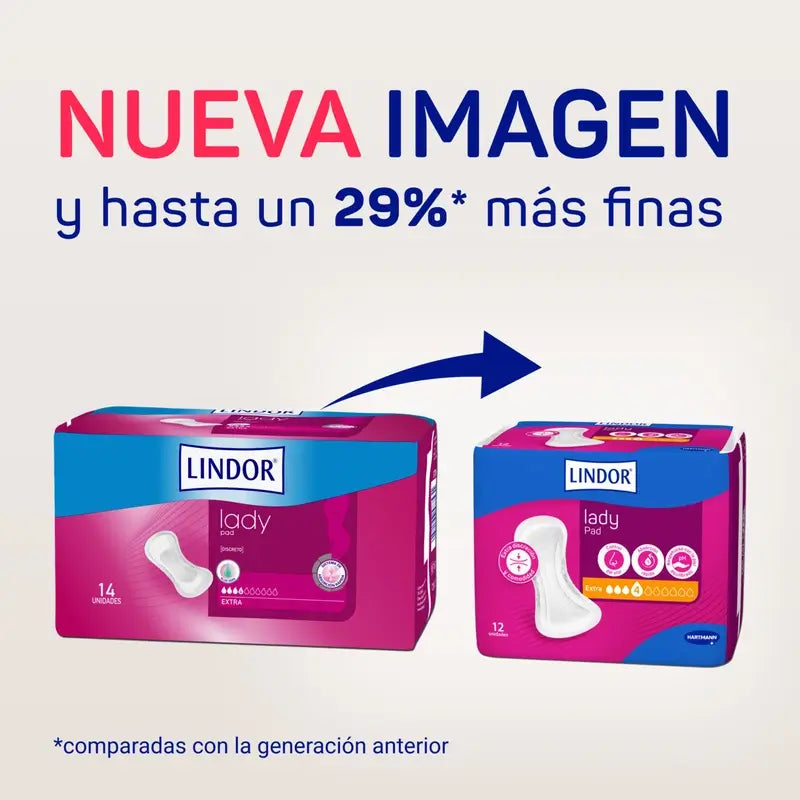 Lindor Lady Pad Extra 4 Gotas