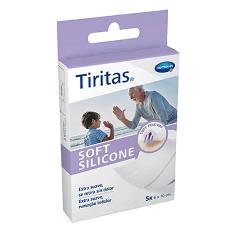 Hartmann Tiritas Soft Silicona Apósitos Adhesivos 6x10 Cm 5 Uds