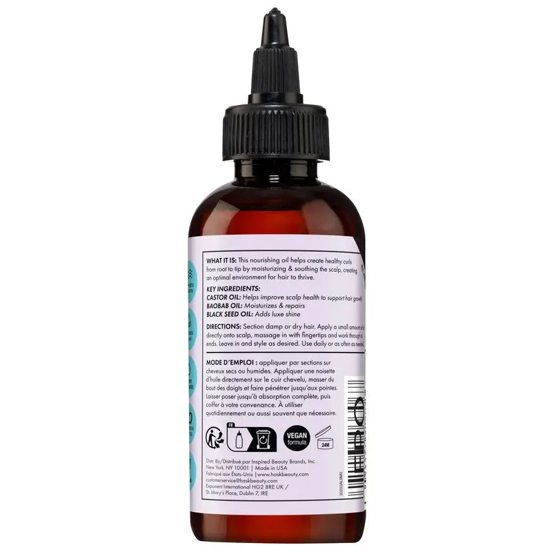 Óleo para o couro cabeludo reforçante Hask Texture , 120 ml