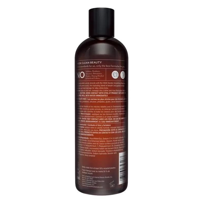 Champô Hask Keratin Protein Smooth & Sleek , 355 ml
