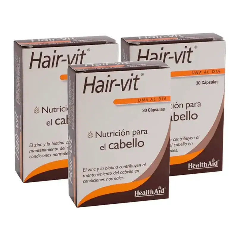 Health Aid Hair Vit, Embalagem 3 x 30 comprimidos