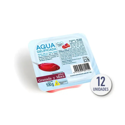 Health Care Campofrio Água Gelificada de Romã e Amora, 100 g x 12 unidades