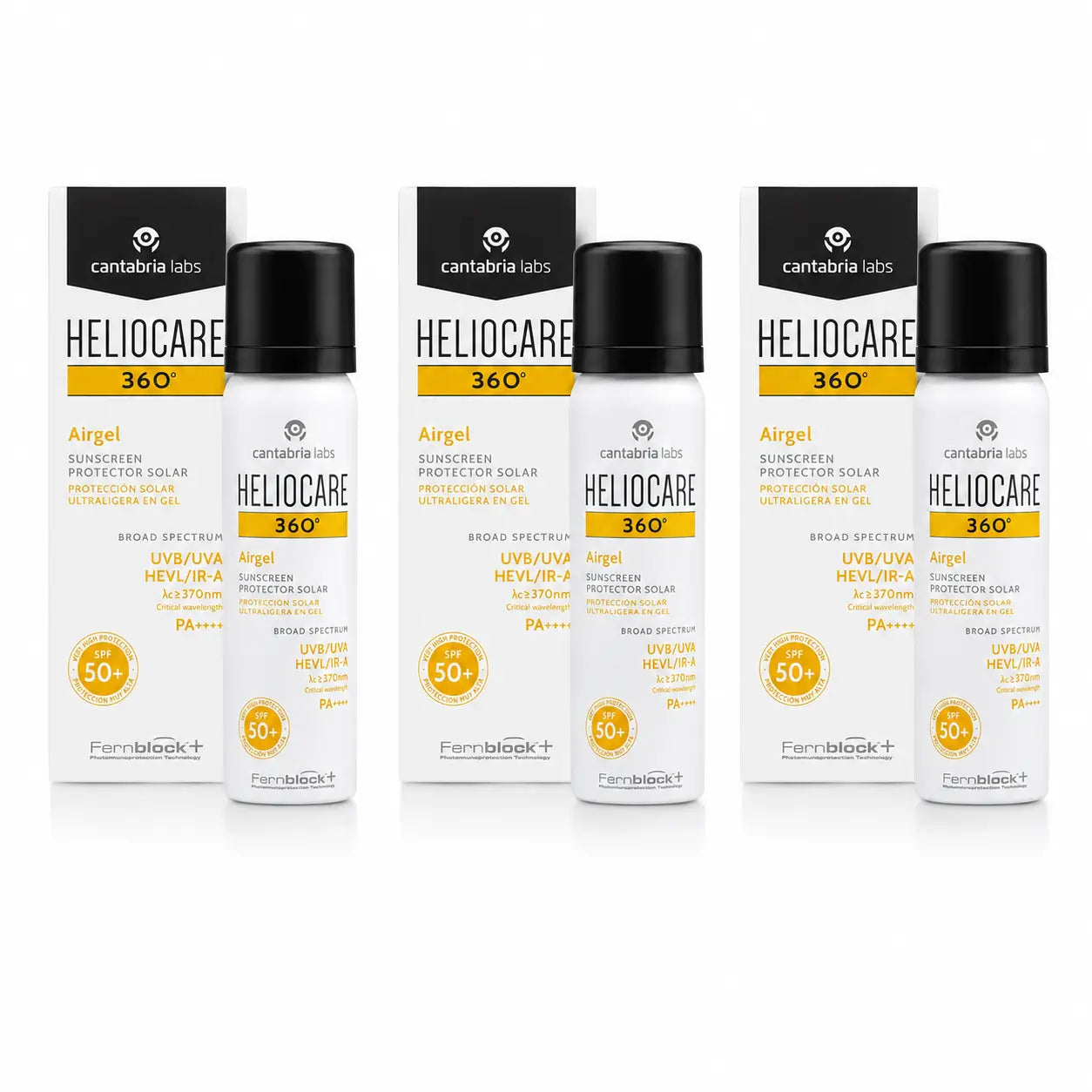 Heliocare 360º Airgel Spf 50+ 60 Ml 3 unidades