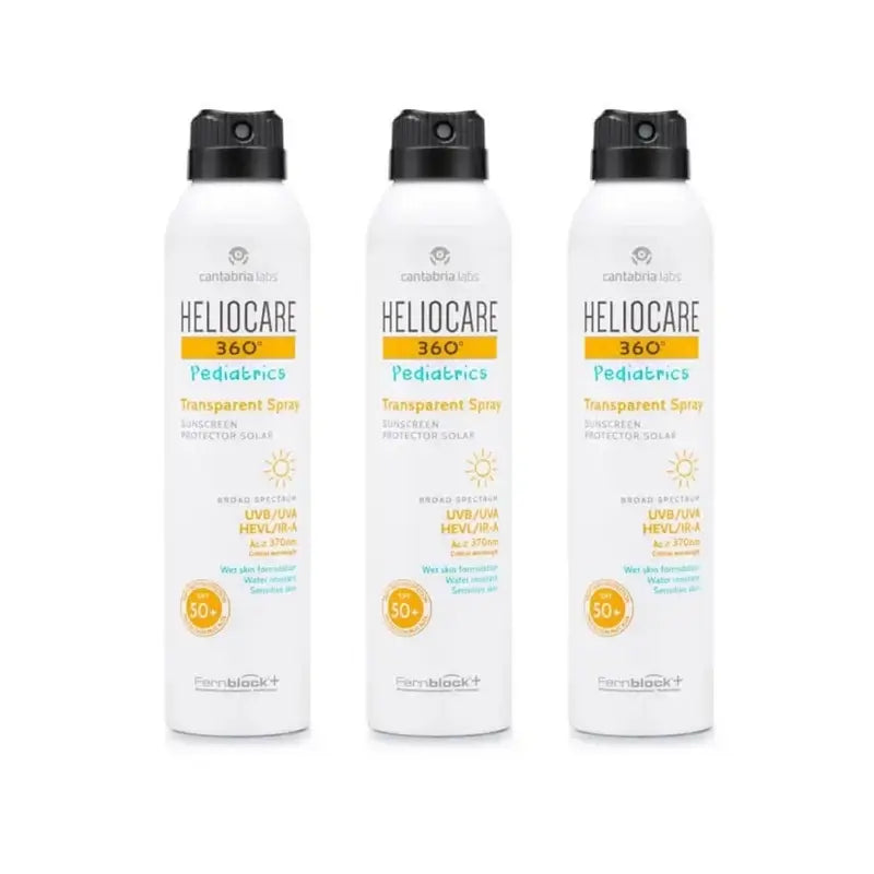 Heliocare 360º Pediatrics Spray Transparente Spf50+, 3X200 Ml