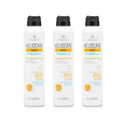 Heliocare 360º Pediatrics Spray Transparente Spf50+, 3X200 Ml