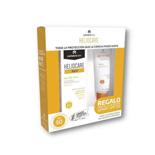 Heliocare 360ºpack Gel Sem Óleo 50Ml + Spray de Oferta 75Ml Spf50+