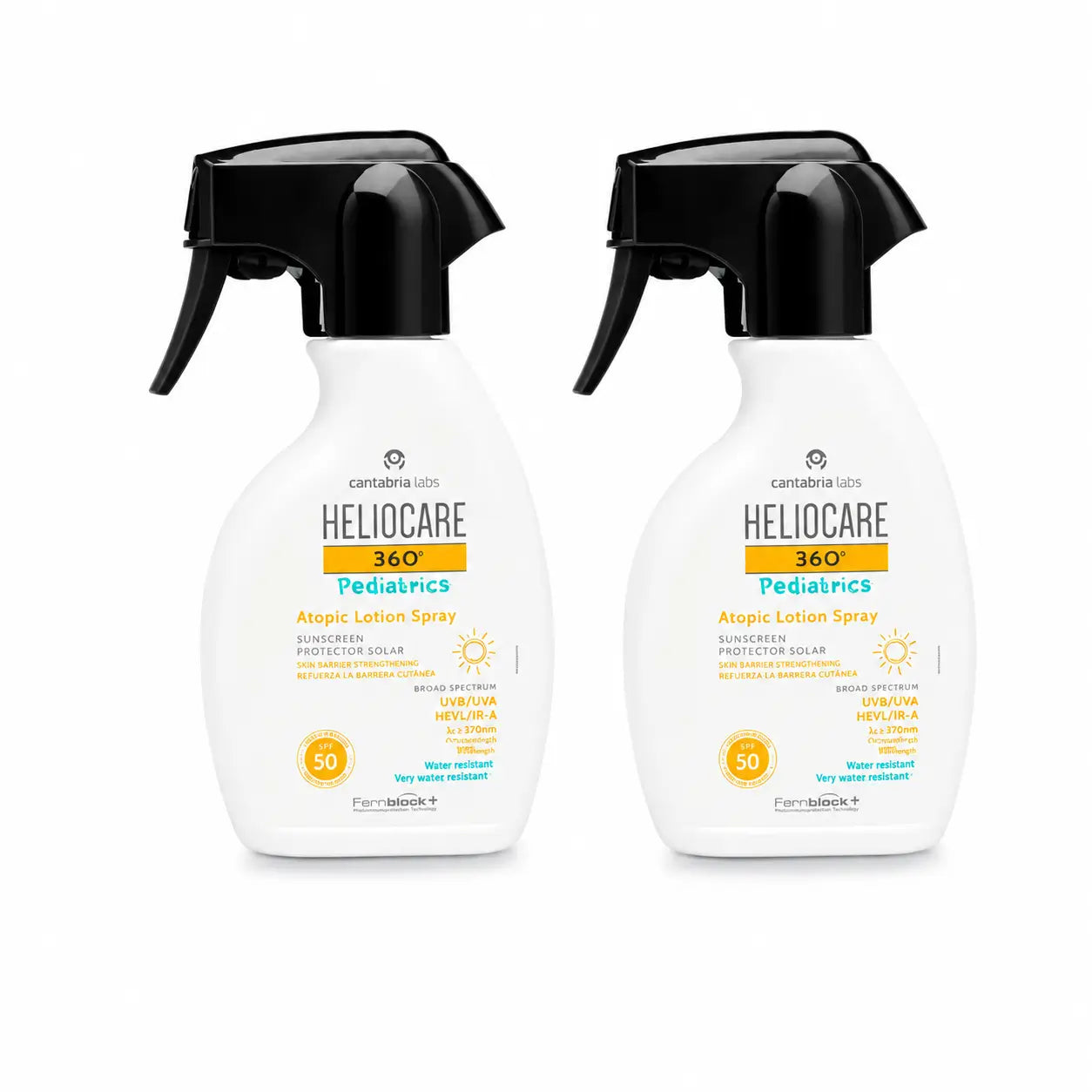 Heliocare Duplo 360º Pediatria Loção Atópica Spray Spf50 , 2X250 Ml