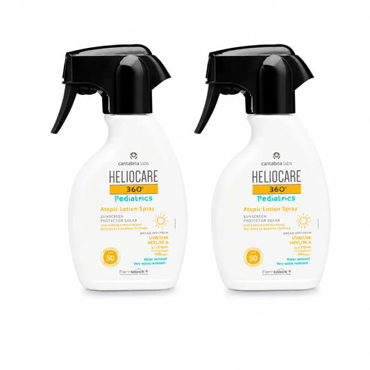 Heliocare Duplo 360º Pediatria Loção Atópica Spray Spf50 , 2X250 Ml
