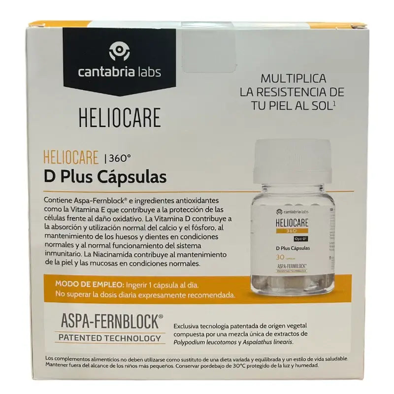 Heliocare Pack 360 D Plus, 2x30 cápsulas