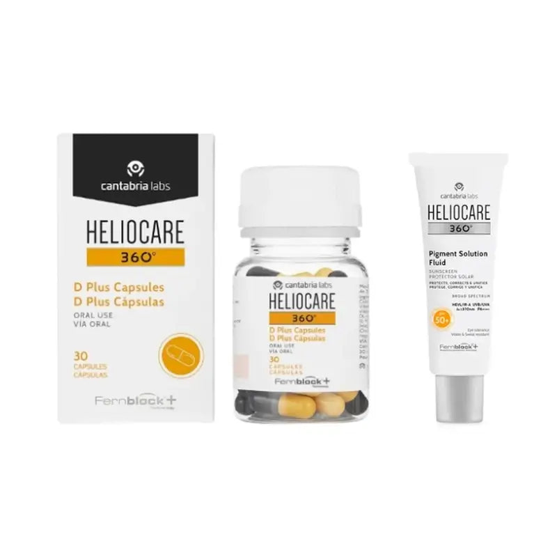 Pack Heliocare 360º D Plus 30 Cápsulas + Pigment Solution Fluid Spf50+ 50 Ml
