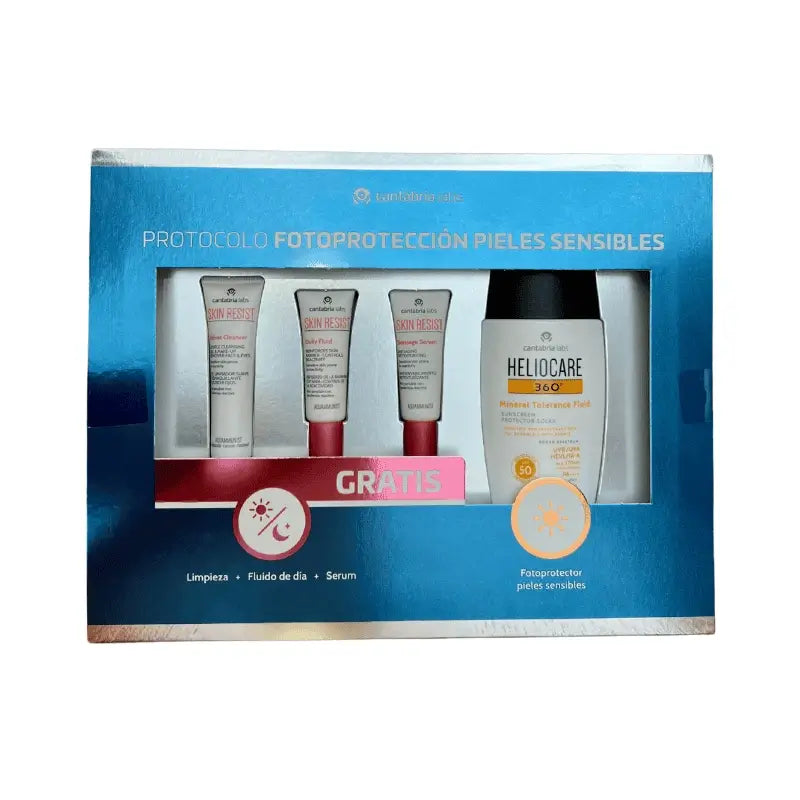 Pack Heliocare 360 Fluido Tolerância Mineral SPF50 + 3 Amostras Skin Resist