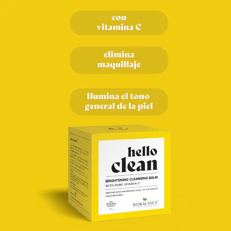 Hello Clean Bio Balance Bálsamo de limpeza abrilhantador com vitamina C pura, 100 ml
