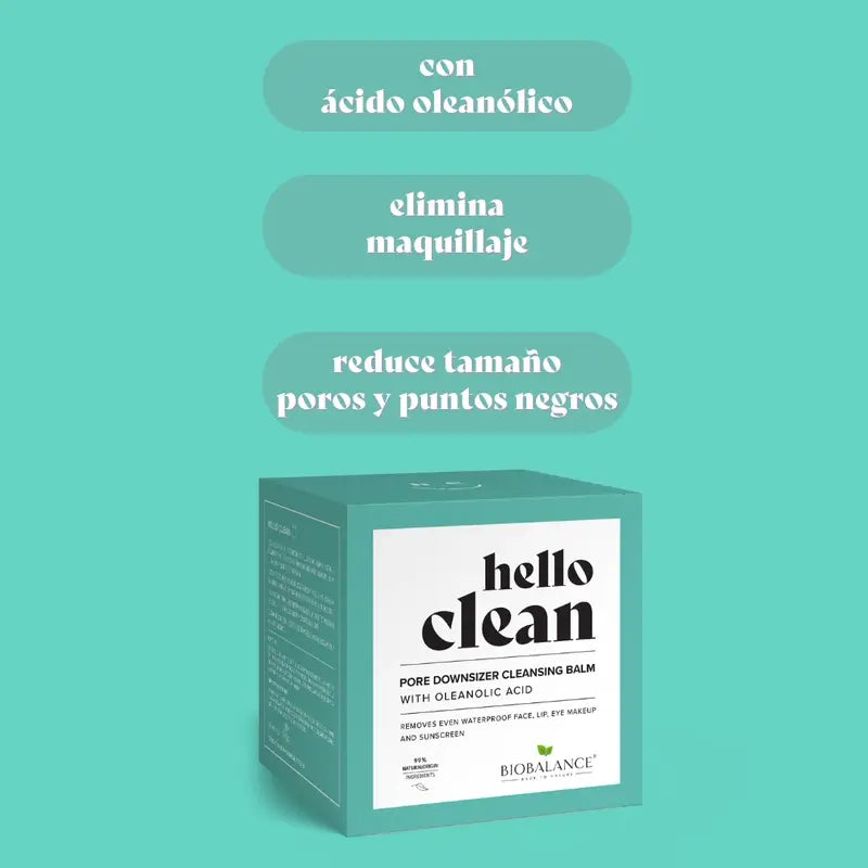 Hello Clean Bio Balance Bálsamo de Limpeza Redutor de Poros com Ácido Oleanóico, 100 ml