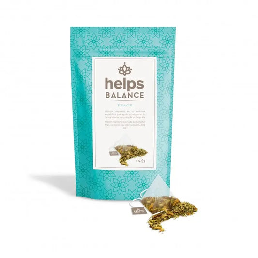 Ajuda a equilibrar a paz ayurvédica Saco relaxante, 15 infusões piramidais