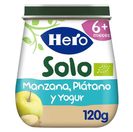 Herói Herói Bebé Eco Herói Soloyoghurt Maçã e Banana Frasco 120Gr