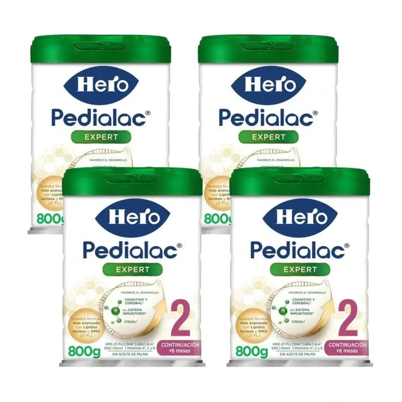 Hero Baby Pedialac Leite 2, Embalagem 4X800 Gr