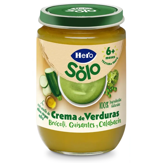 Hero Solo Sopa de Creme de Legumes, Brócolos, Ervilhas e Courgette , 190 g