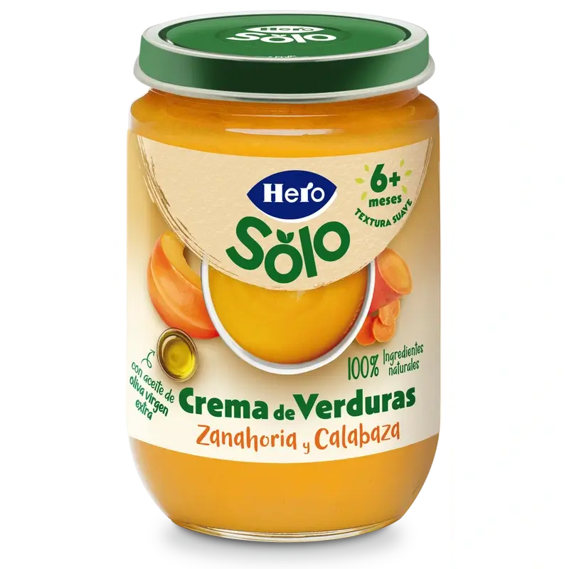 Hero Solo Sopa de Creme de Legumes, Cenoura e Abóbora , 190 g