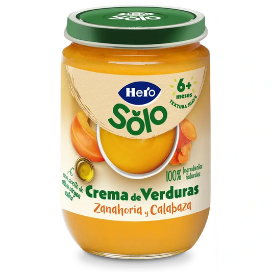 Hero Solo Sopa de Creme de Legumes, Cenoura e Abóbora , 190 g