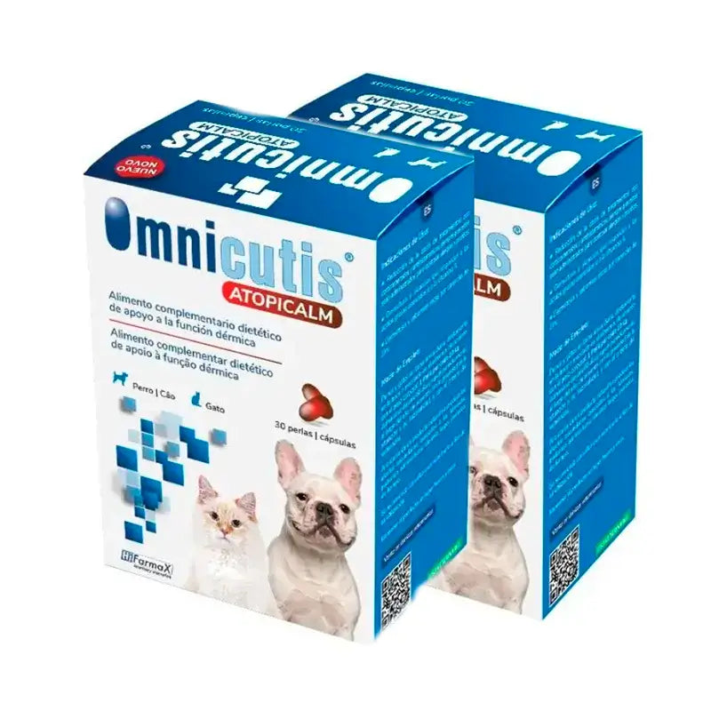 Hifarmax Omnicutis Atopicalm, Embalagem 2 x 30 Cápsulas
