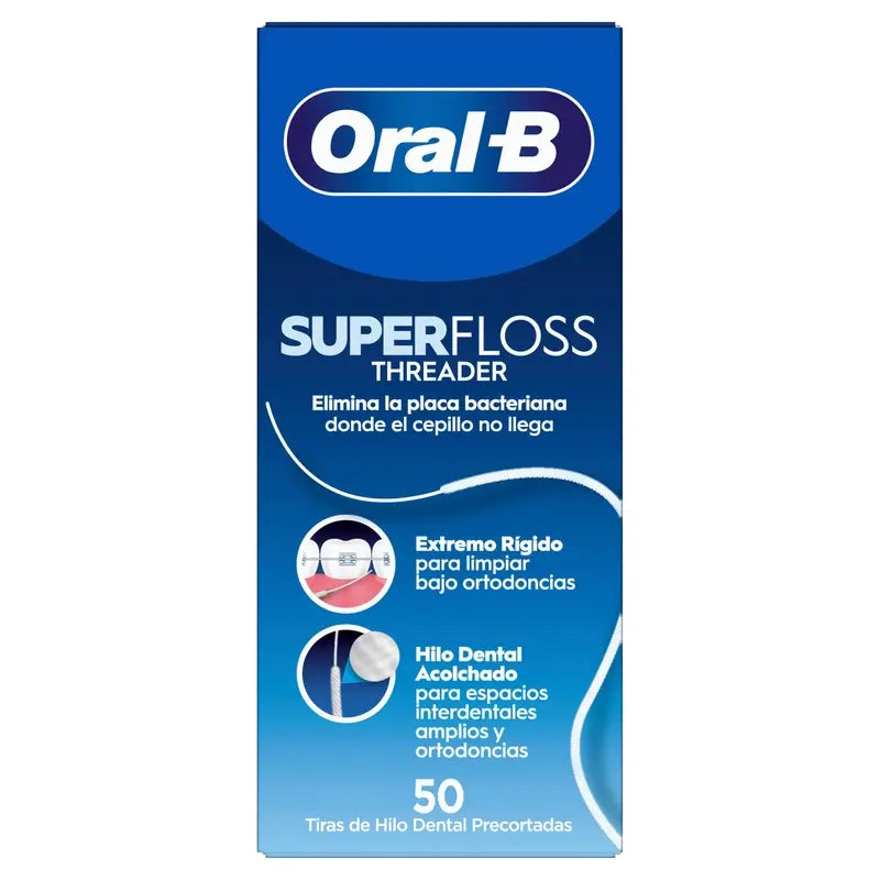 Fio dentário Oral-B Super Floss, 50 unidades.