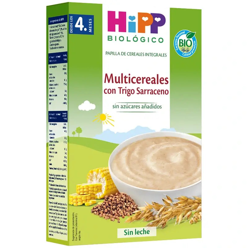 Hipp Organic Multicereal com Trigo Sarraceno 200G Caixa orgânica de 7 unidades