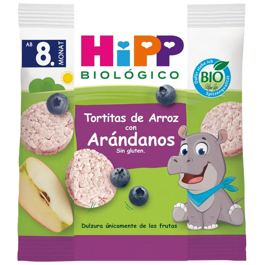 Panquecas de arroz com mirtilo orgânico Hipp Bio 30g