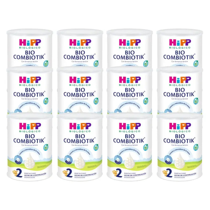 Hipp Combiotik 2, Leite em pó, Embalagem 12 x 800 g