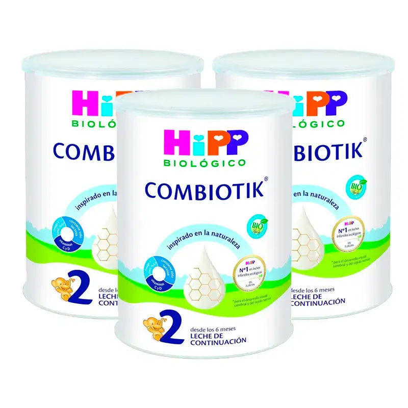 Hipp Combiotik 2, leite em pó, embalagem de 3 x 800 g