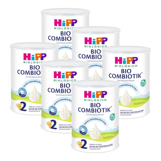 Hipp Combiotik 2, leite em pó, embalagem de 6 x 800 g